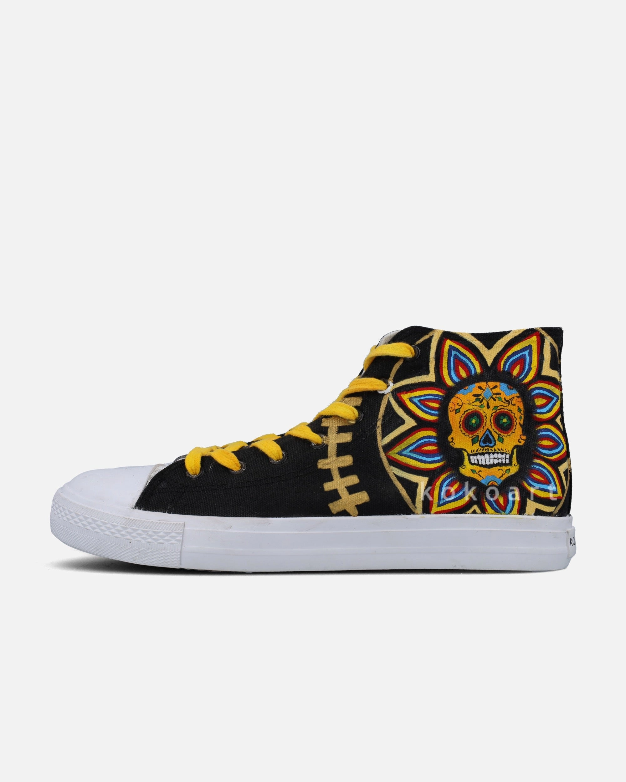 Mandala Skull Hand Painted Shoes