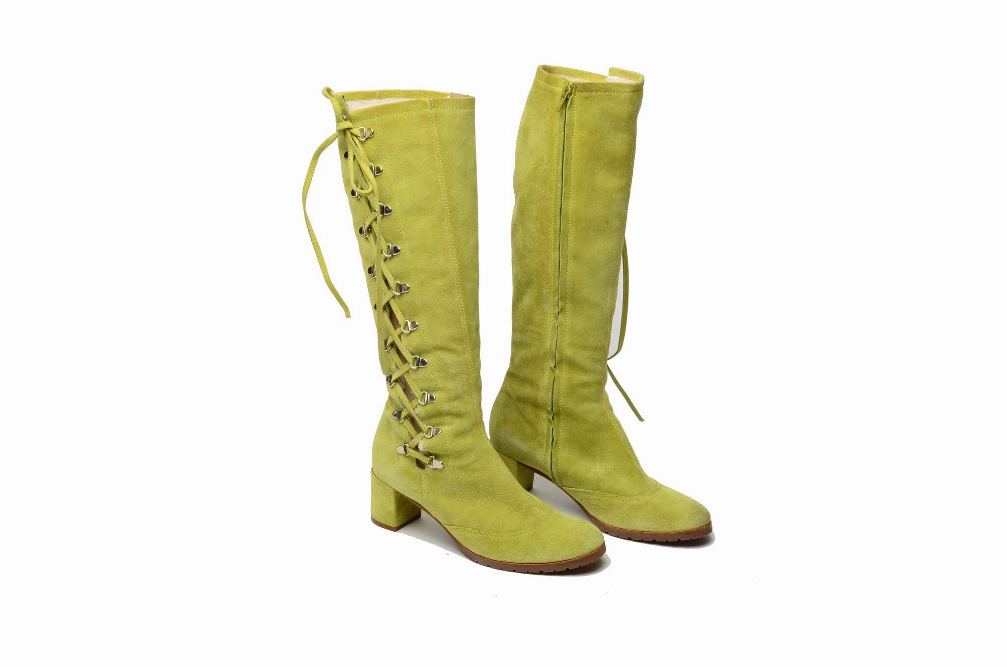 Altberg Boots Marc Jacobs - Lime Green Suede Knee High Boots - US 8