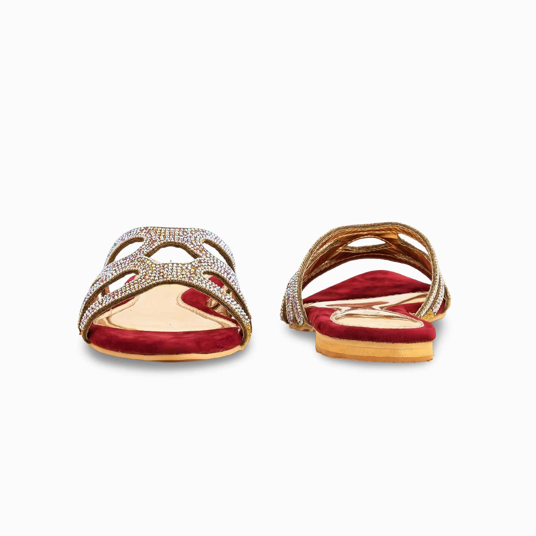 Tazz Platform Clog Slippers Maroon Fancy Slipper For Ladies FN7932