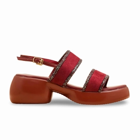 Chypre Sandals Maroon Formal Women Sandal PU0594