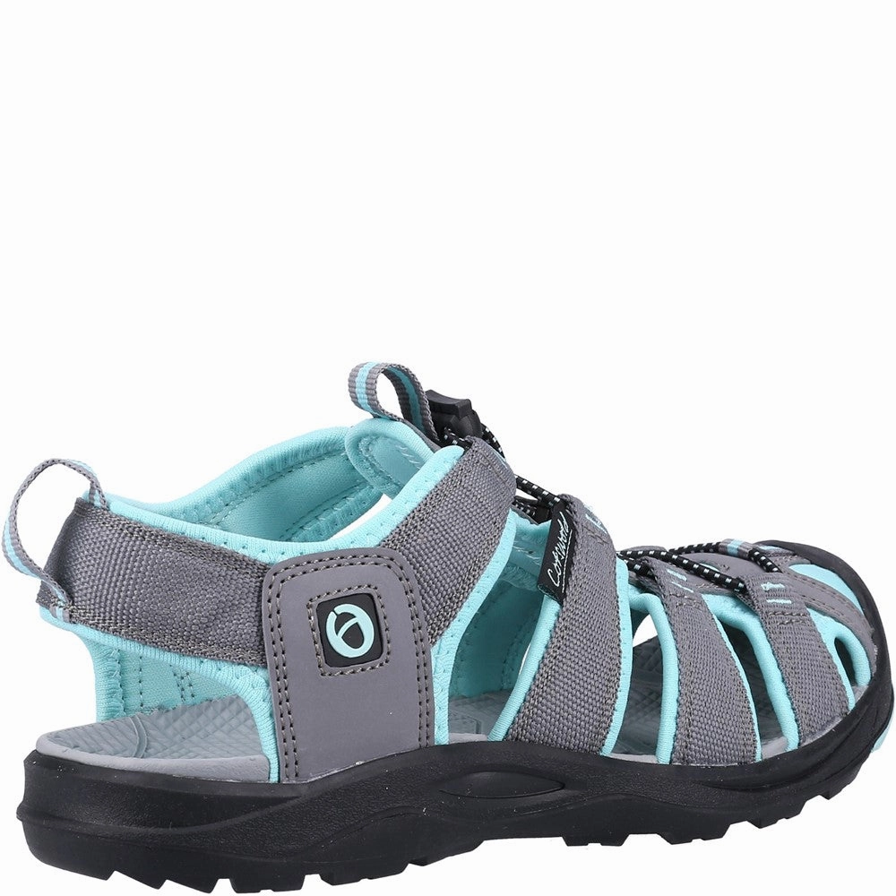 Wide Toe Walking Marshfield Recycled Sandals Grey Turquoise