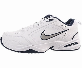 Nike Shoes With Buckle Nike Men's Air Monarch IV (4E) White/Mtllc Silver/Mdnght Nvy Training Shoe 9 4E Men US