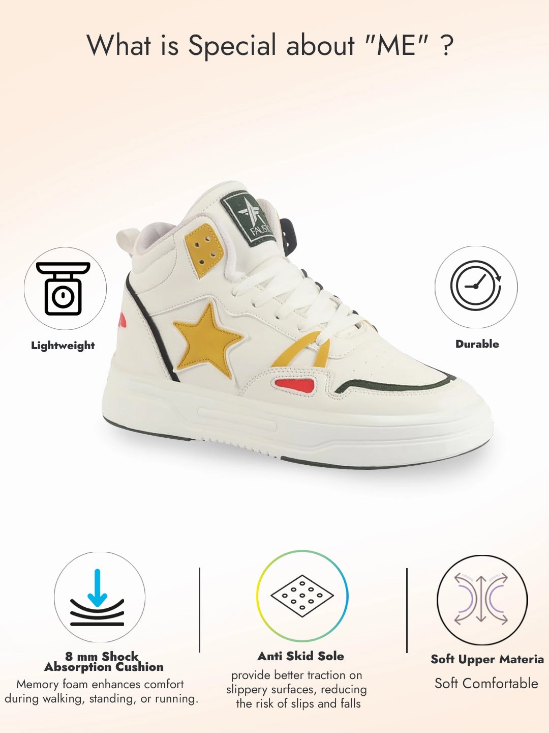 Casual Ankle Shoes Men High Top Breathable Lace Up Sneaker Shoes Chunky Streetwear Lightweight Casual Sneakers Memory Cushioned Insole