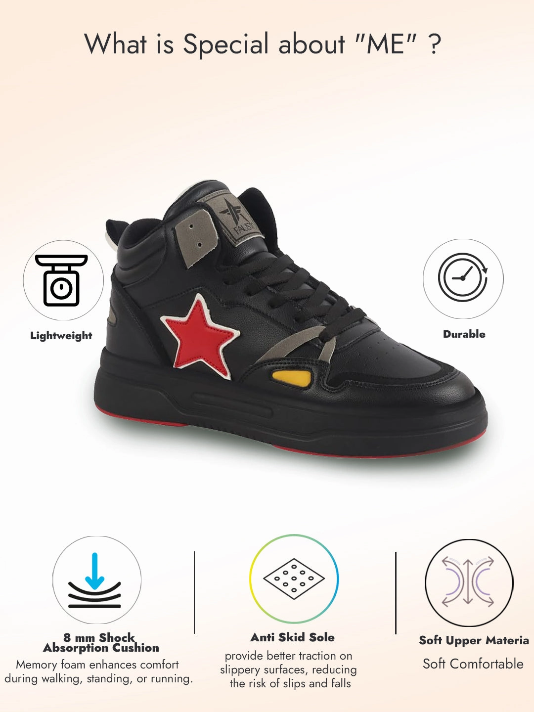 Best Winter Casual Shoes Men High Top Breathable Lace-Up Sneaker Shoes Chunky Streetwear Lightweight Casual Sneakers Memory Cushioned Insole