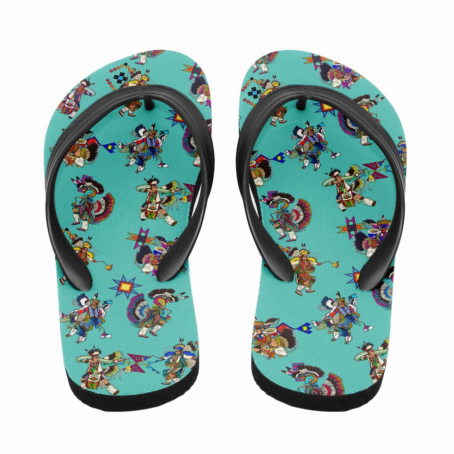Men's Fancy Dancers Eggshell Blue Flip Flops Gel Toe Protectors For Flip Flops