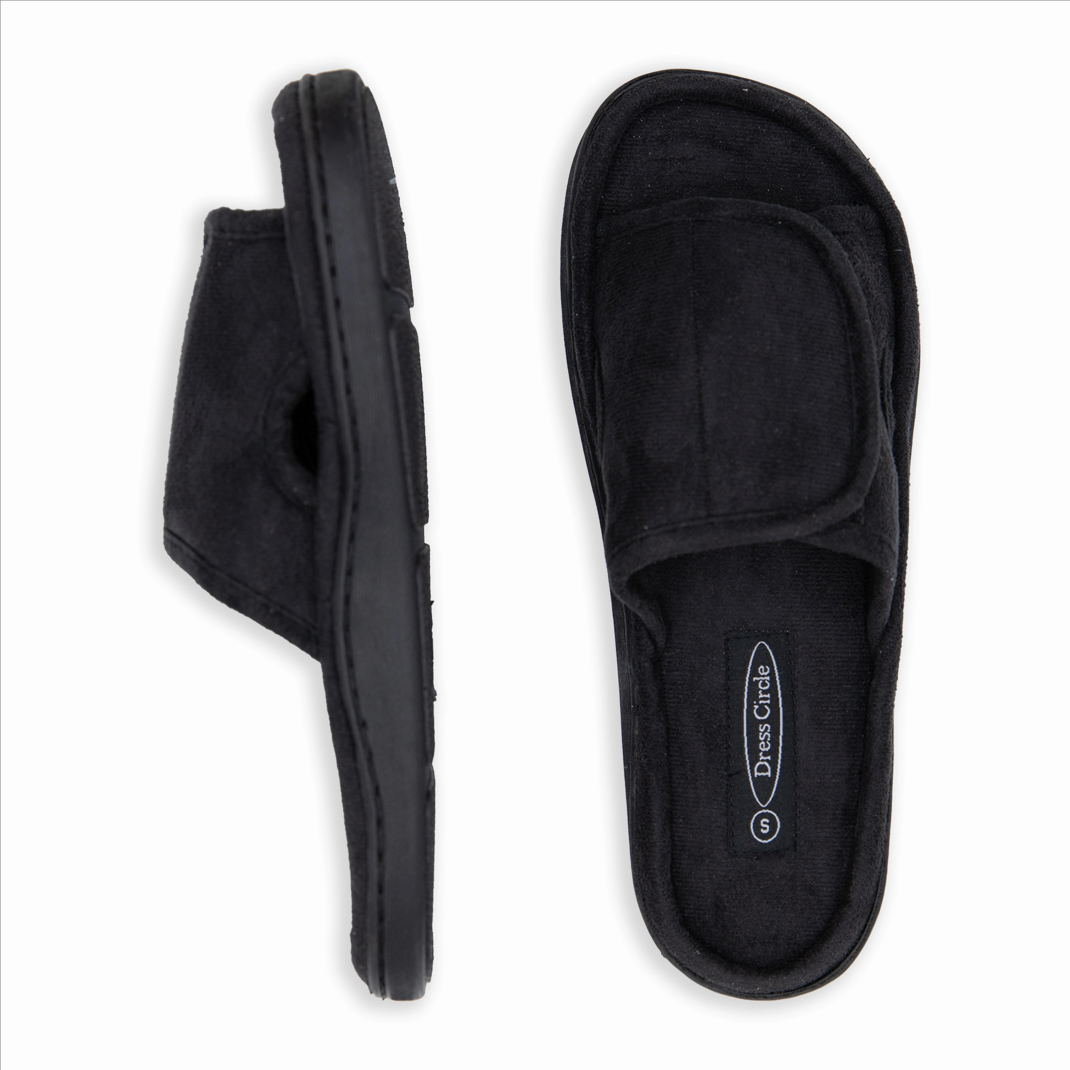 Slippers In Wide Width Mens Opened Toe Wide Width Velcro Slippers