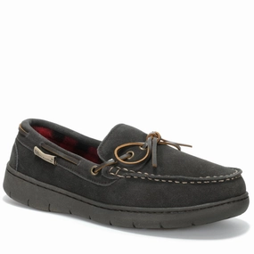 Mi Woollies Aiden Chocolate Knit Slippers With Leather Sole