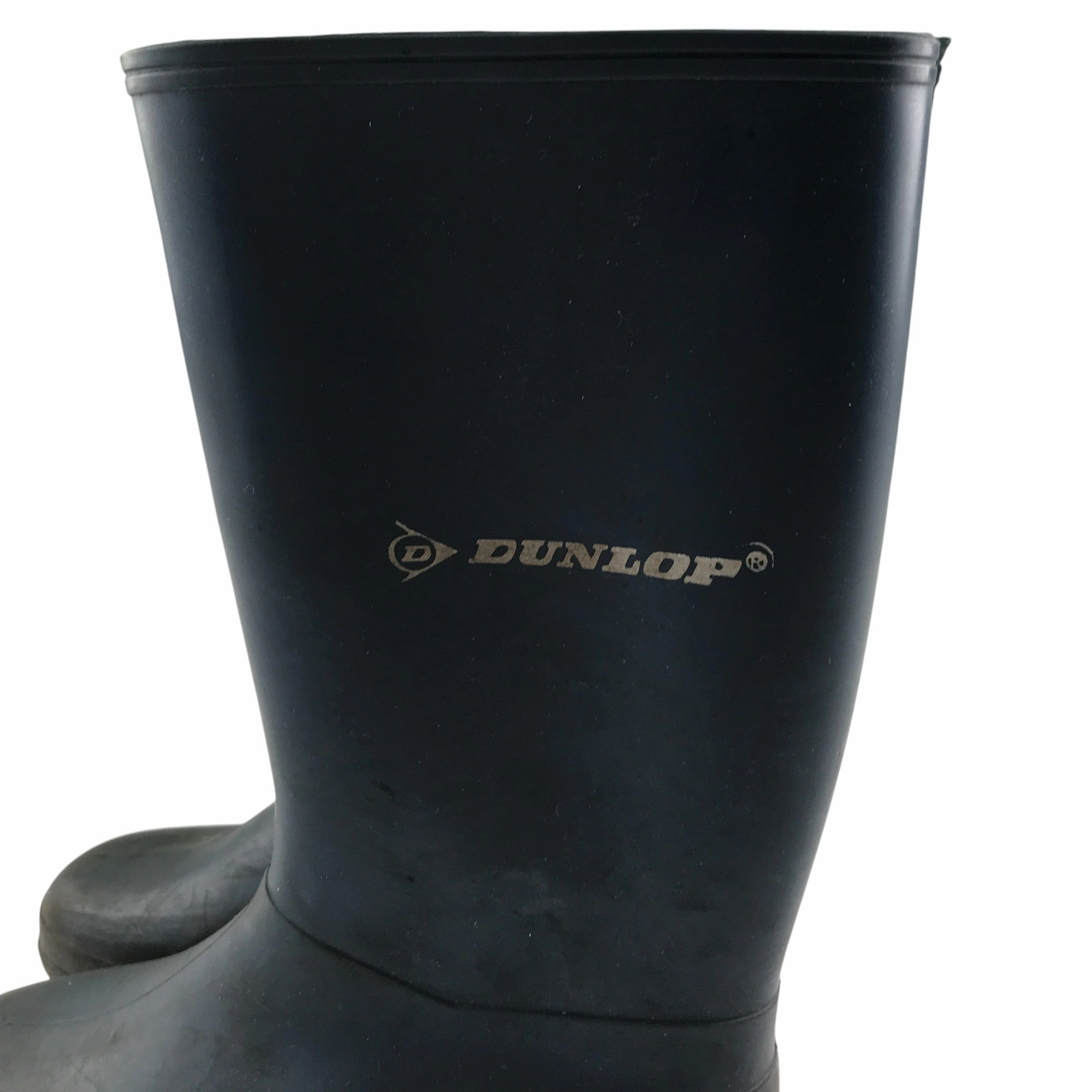 Dunlop Wellie boots shoe size 2 plain navy calf height American Moccasin Boots