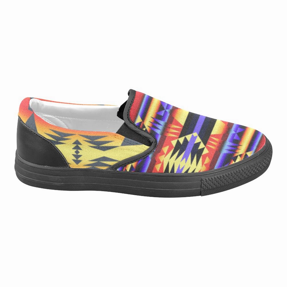 Between the San Juan Mountains Men's Unusual Slip-on Canvas Shoes Touring Slip Ons