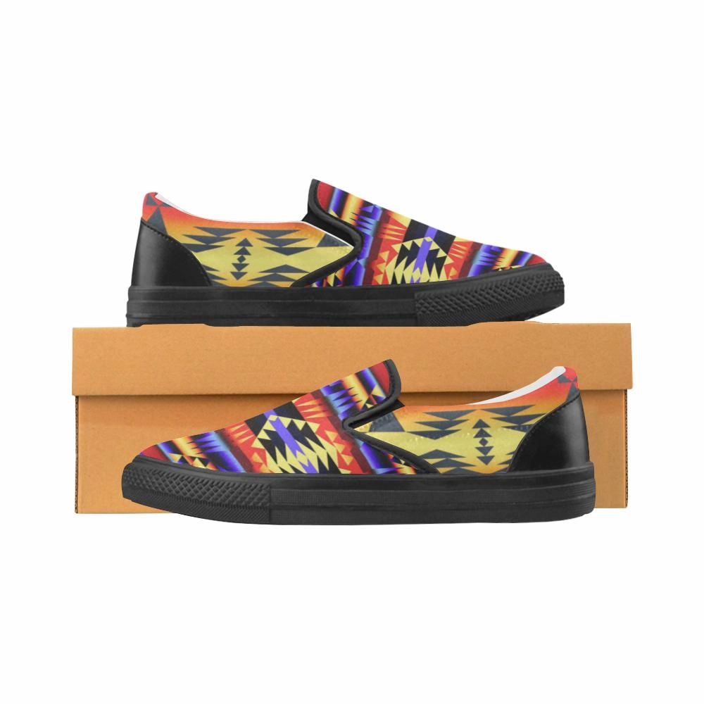 Between the San Juan Mountains Men's Unusual Slip-on Canvas Shoes Slip Ons  Slip-on Boots  Slip-on
