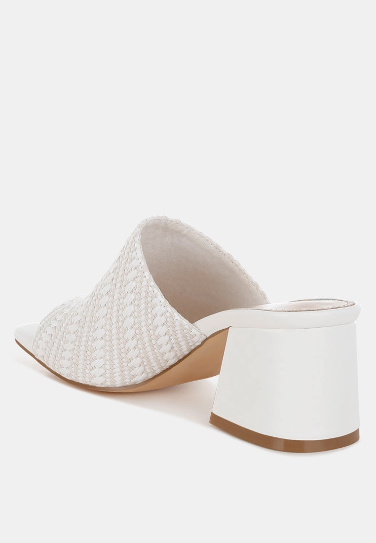 Morgana Woven Raffia Slip Ons Embroidered Slip On Shoes