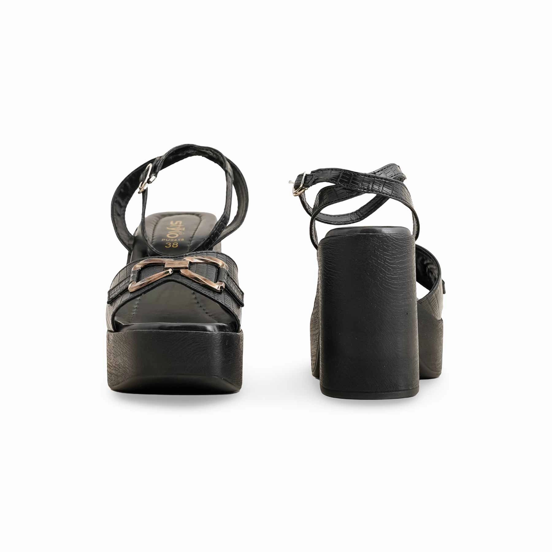 Sandals Grande Saint Lucia Black Formal Women Sandal PU0458