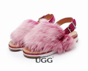 MUBO UGG Women's Casual Fur Sandal Casual Shoes Narrow Width