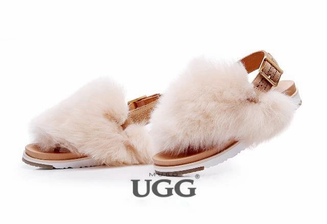Shoes To Wear With Casual Trousers MUBO UGG Women's Casual Fur Sandal