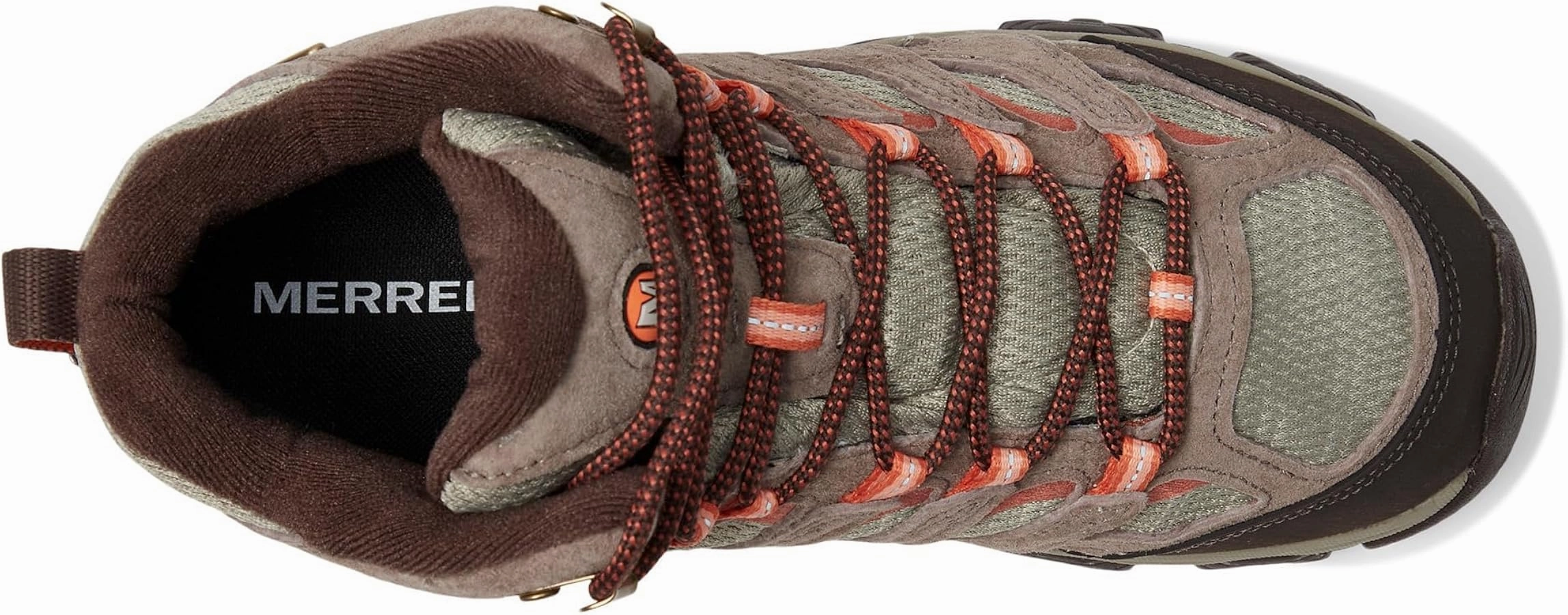 Old School Hiking Boots Merrell Women's Moab 3 Mid Waterproof Hiking Boots, Bungee Cord