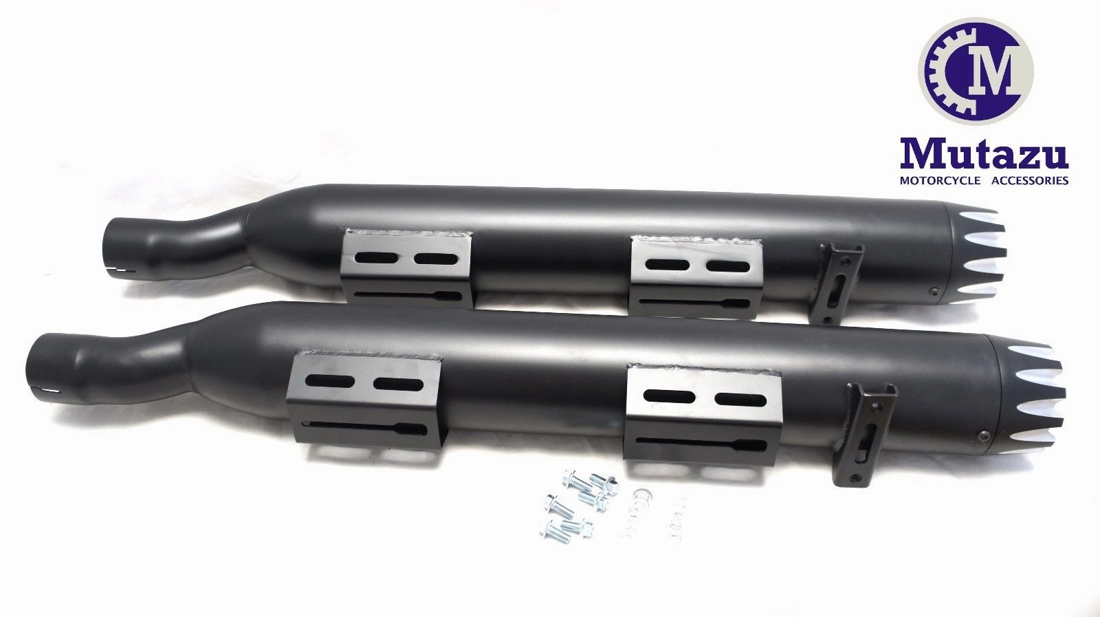 Best Wide Slip-on Shoes MUTAZU Black 4" Thunder VM-01-BB Slip On Mufflers Exhaust Victory Cross Country Road