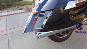 MUTAZU Chrome 4 Thunder VM-03-CC Slip On Mufflers Exhaust Victory Cross Country Road Helsinki Slip On
