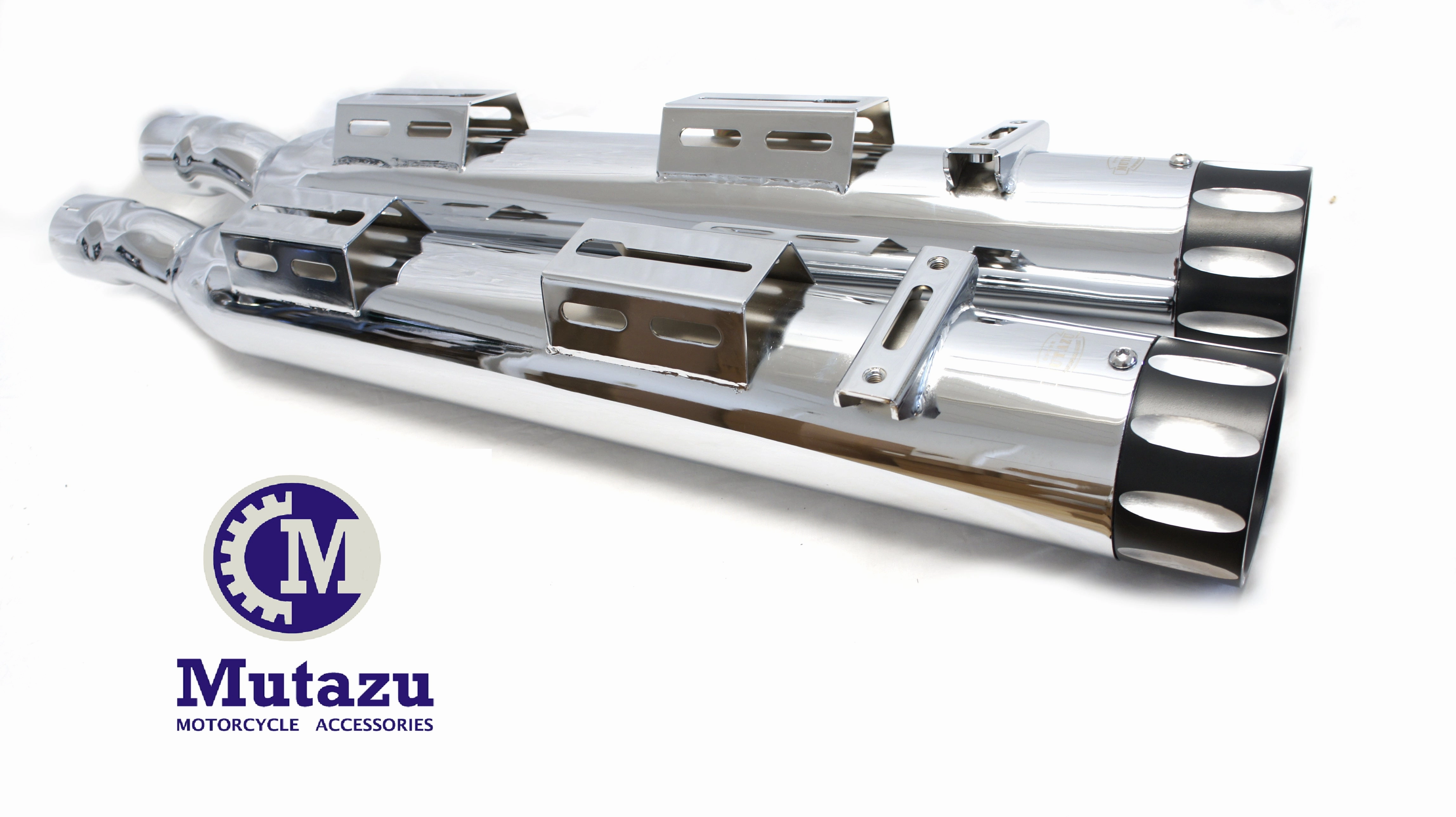 Casual Leather Slip-on Shoes MUTAZU Chrome Deep Cut 4" Thunder VM-05-CB Slip On Mufflers Exhaust Victory Cross Country Road