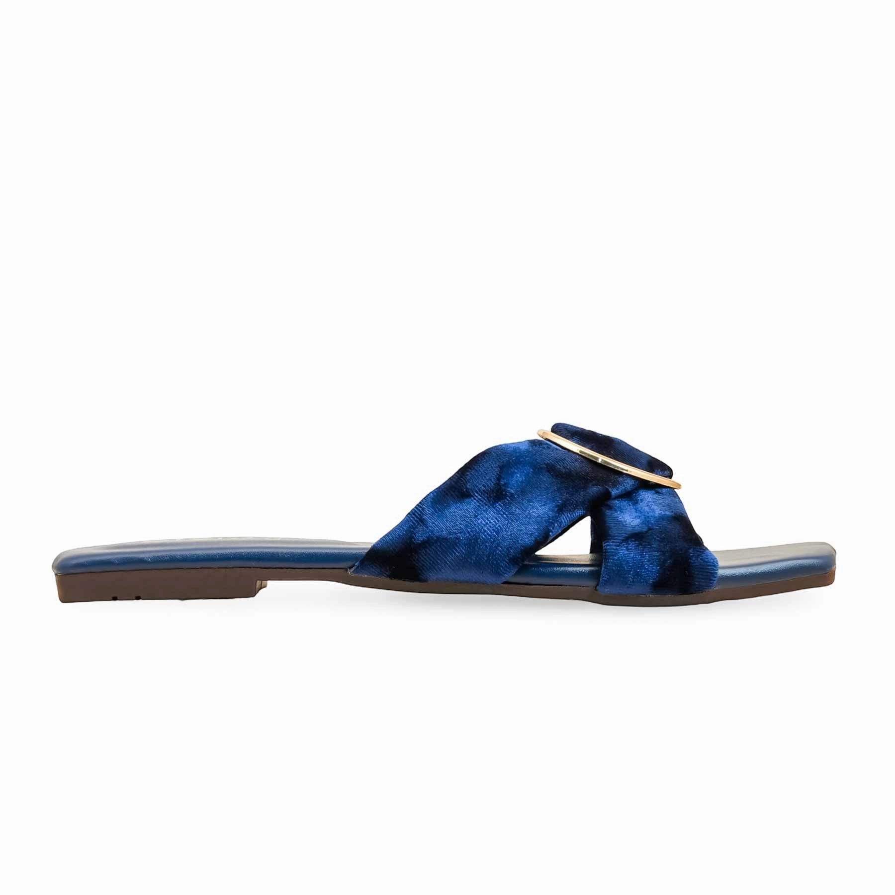 Smart Casual Waterproof Shoes Navy Casual Slipper For Women CL2122