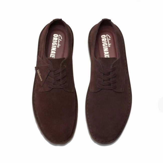On Cloud Shoes Casual Men's Clarks Desert Rock Lo Derbys Suede - Brown