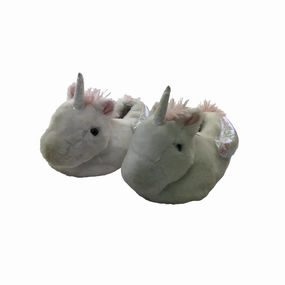 Next White Unicorn Slippers Shoe Size 13 jr Supportive Slides