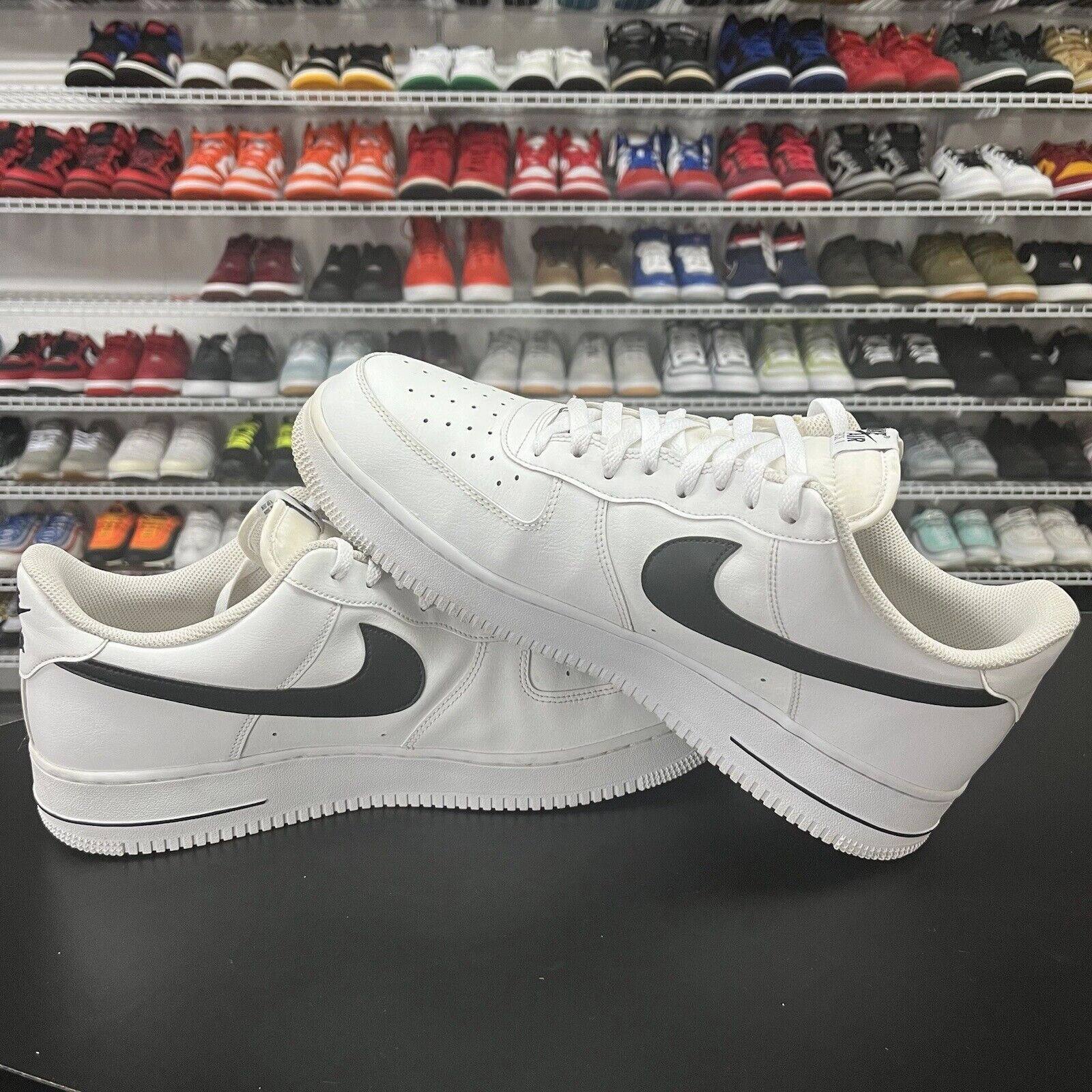 Nike Air Force 1 '07 Low White Black CJ0952-100 Men's Size 14 Missing An Insole Cheap Nike Air Jordan Shoes