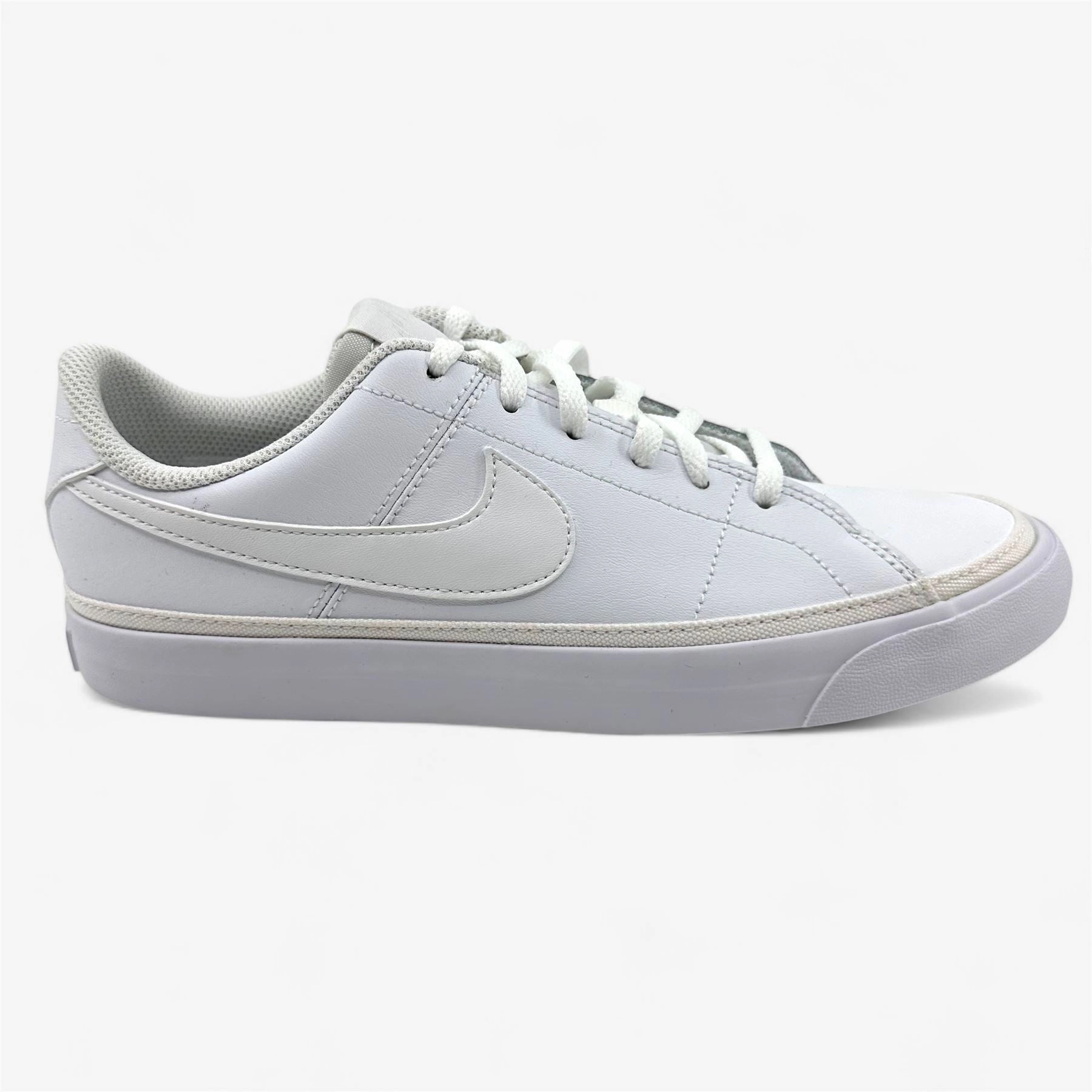 Nike Court Legacy GS Triple White Kids Size 6 Athletic Sneaker Walking Vs Running