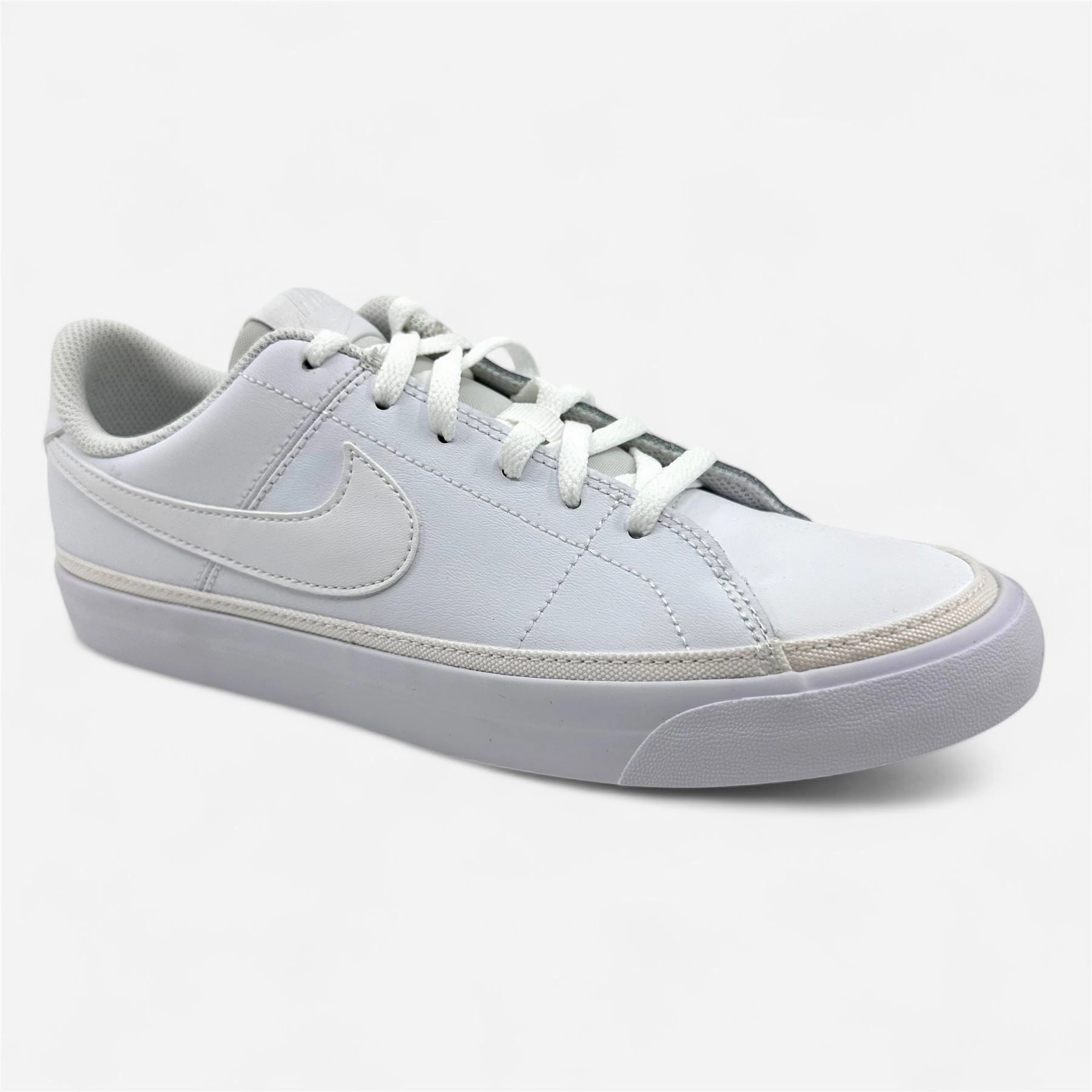 Nike Court Legacy GS Triple White Kids Size 6 Athletic Sneaker Walking Shoes For Pronation