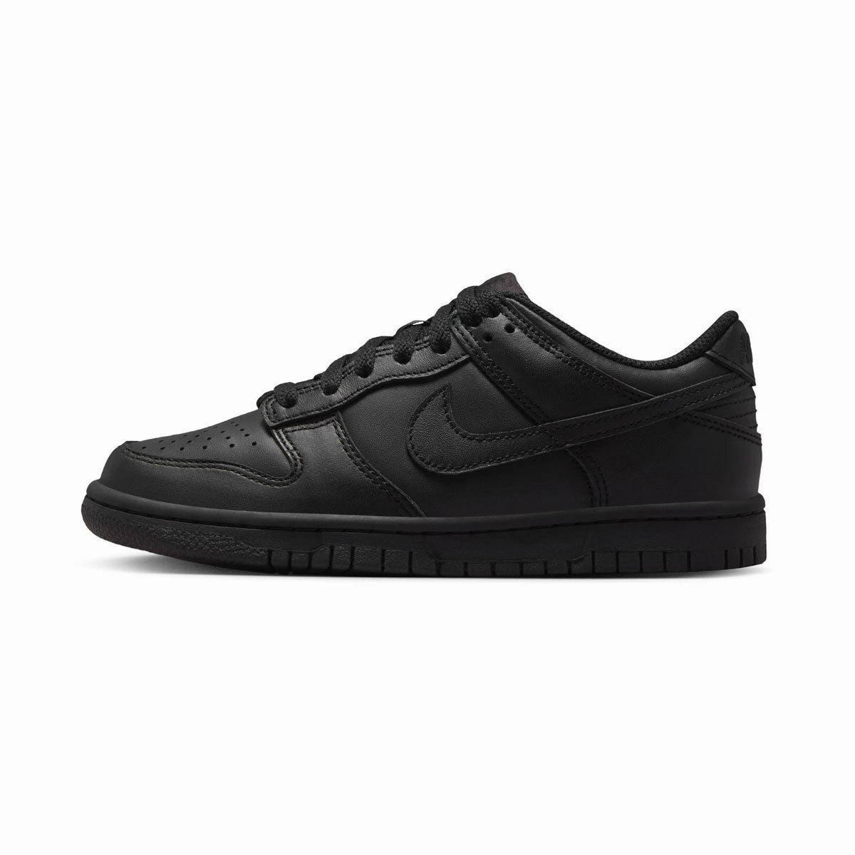 Nike Dunk Low 'Triple Black' Big Kids' Shoes Brown Skate Shoes