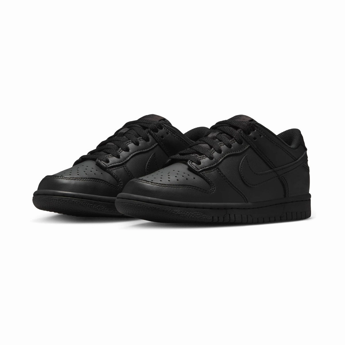 Authentic Canvas Skate Shoes Nike Dunk Low 'Triple Black' Big Kids' Shoes