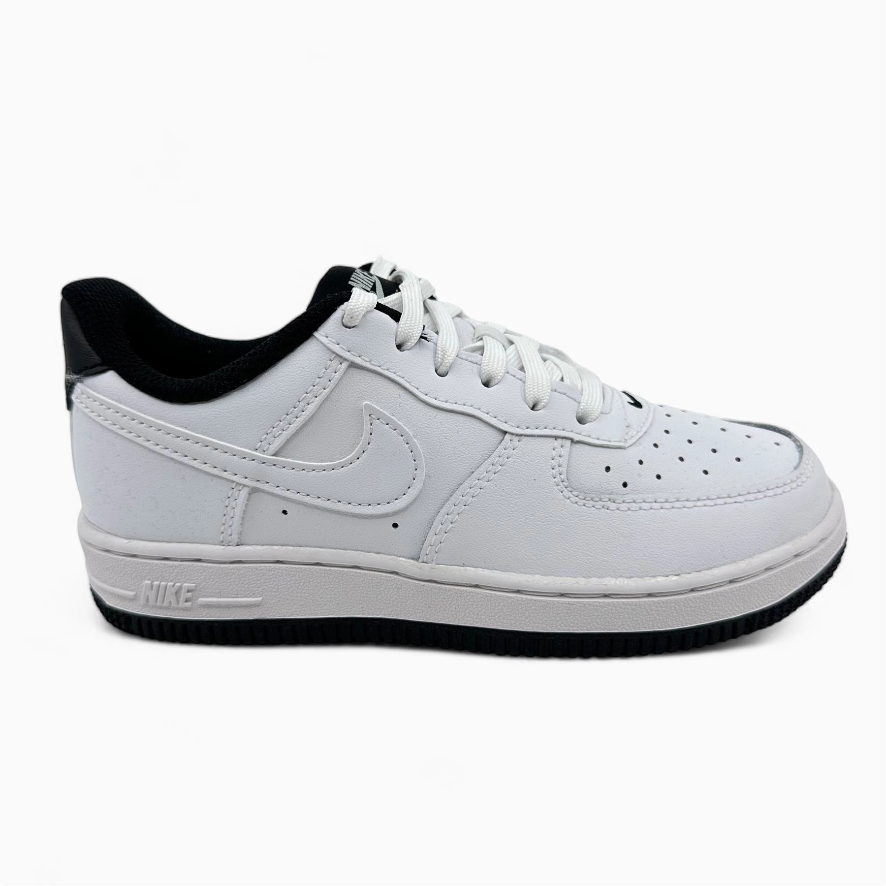 Best Shoes For Walking Wide Feet Nike Force 1 ESS White Black Kids Size 1 Athletic Sneaker