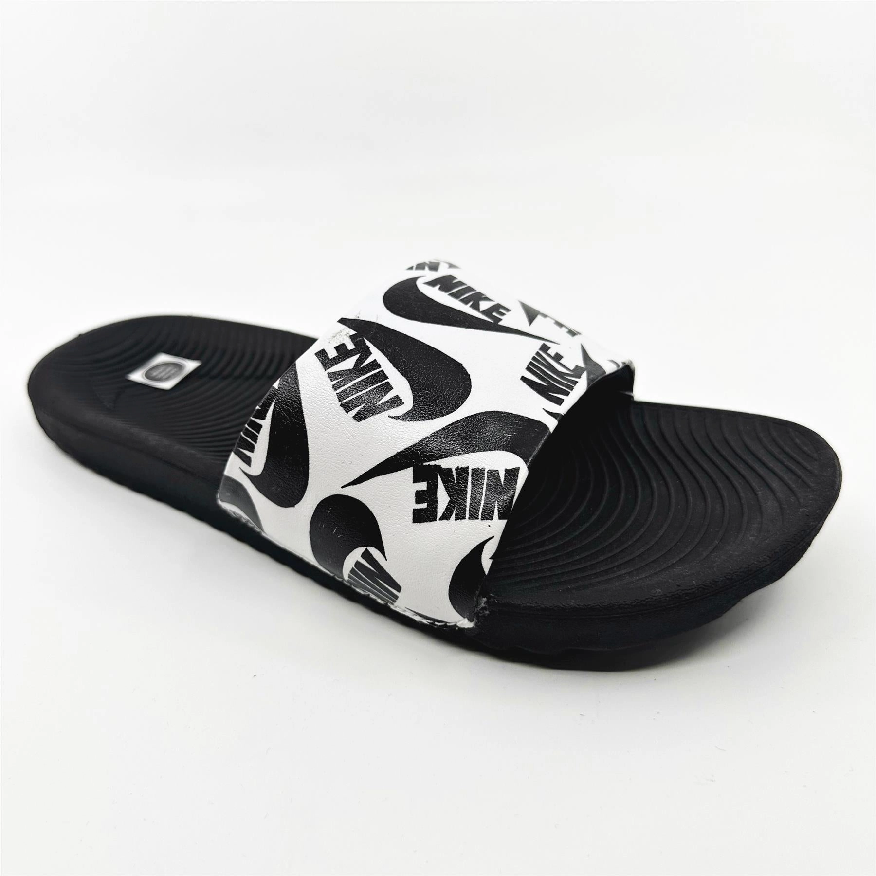 Nike Kawa Slide SE JDI White Black Kids Sandal Slide Hiking Walking Shoes