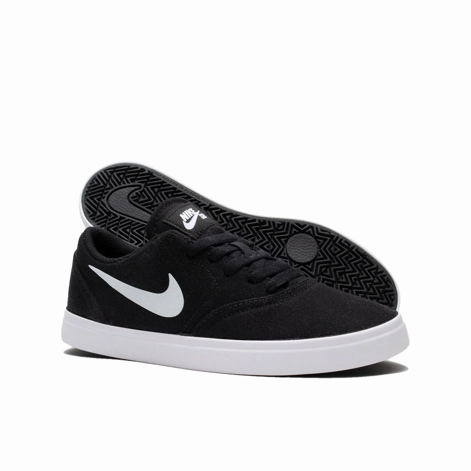 Nike SB  Check Canvas (Grade School) Black/White 905373-003 Skate Shoes Website