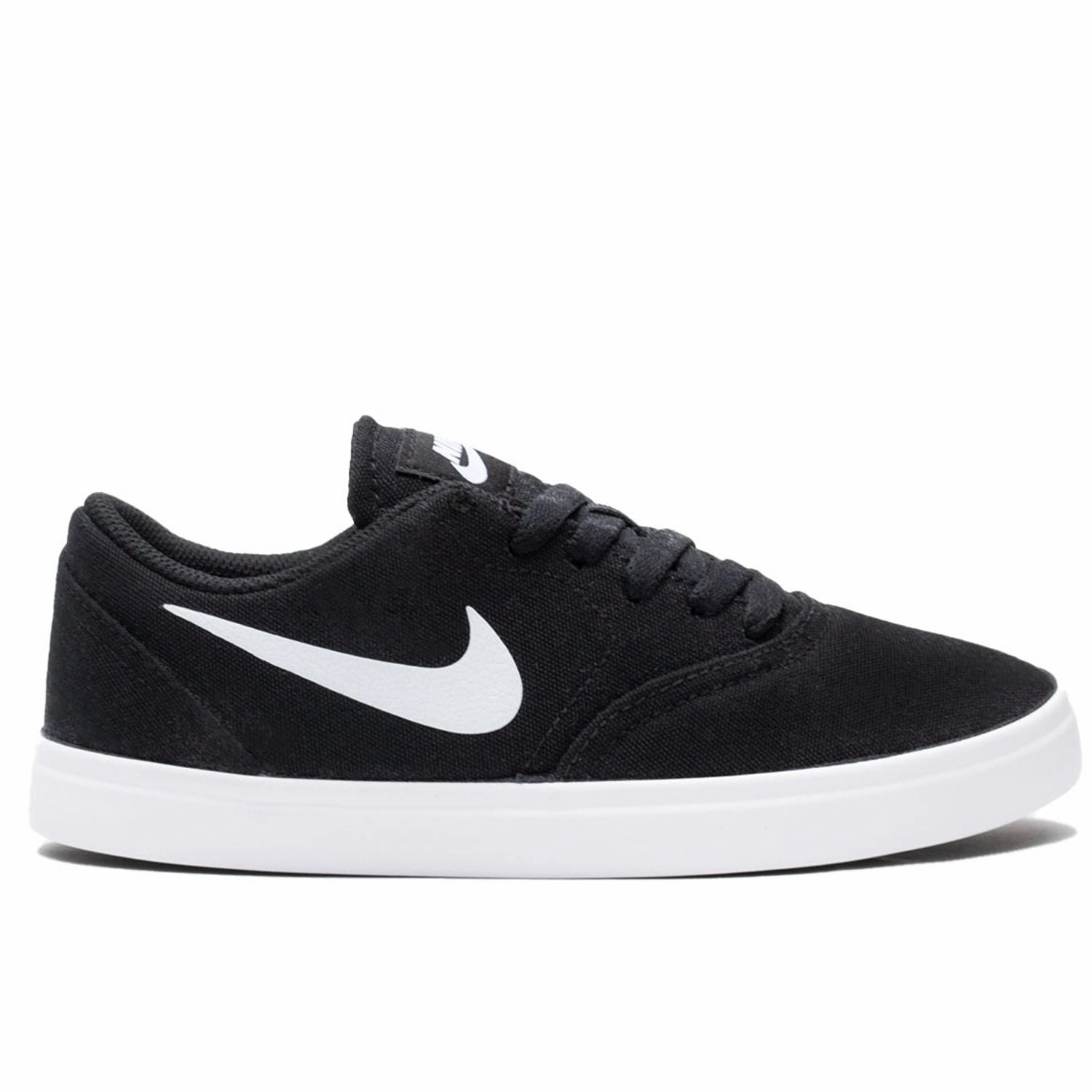 Force Skate Shoes Nike SB  Check Canvas (Grade School) Black/White 905373-003