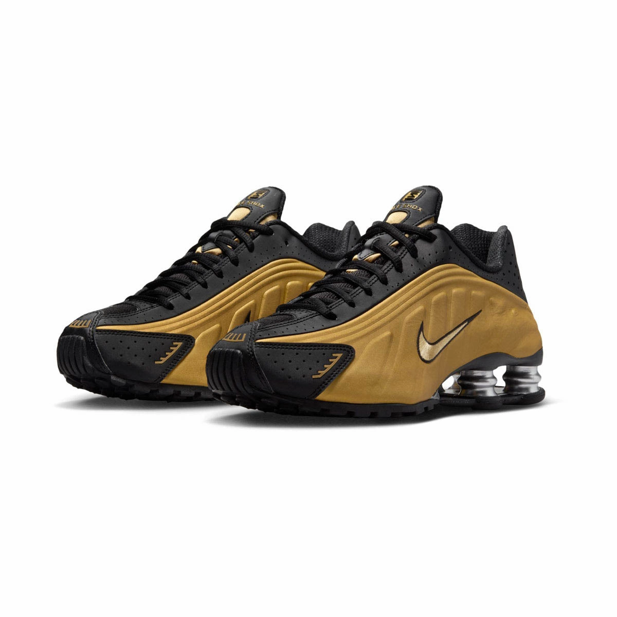 Nike Shox R4 'Black Metalic Gold' Women's Shoes Nike Air Mag Shoes