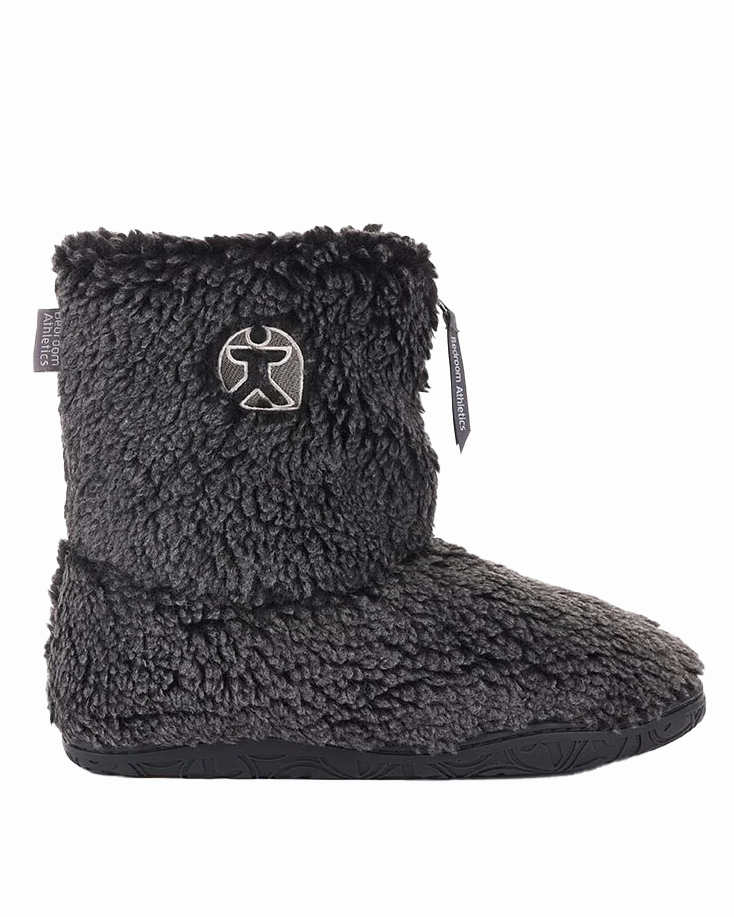 Tizzey Slippers Gosling Snow Tipped Sherpa Slipper Boots in Washed Black