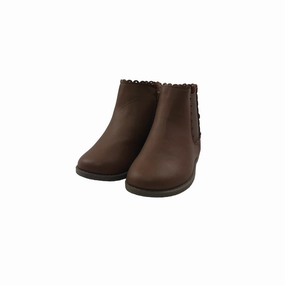 E-Vie Angel Boots Shoe Size 11 Junior Brown Leather Style Comfortable Snow Boots