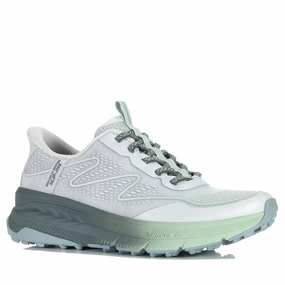 Comfortable Mary Jane Skechers Slip-ins: Switch Back 180157 Mist Grey/Green