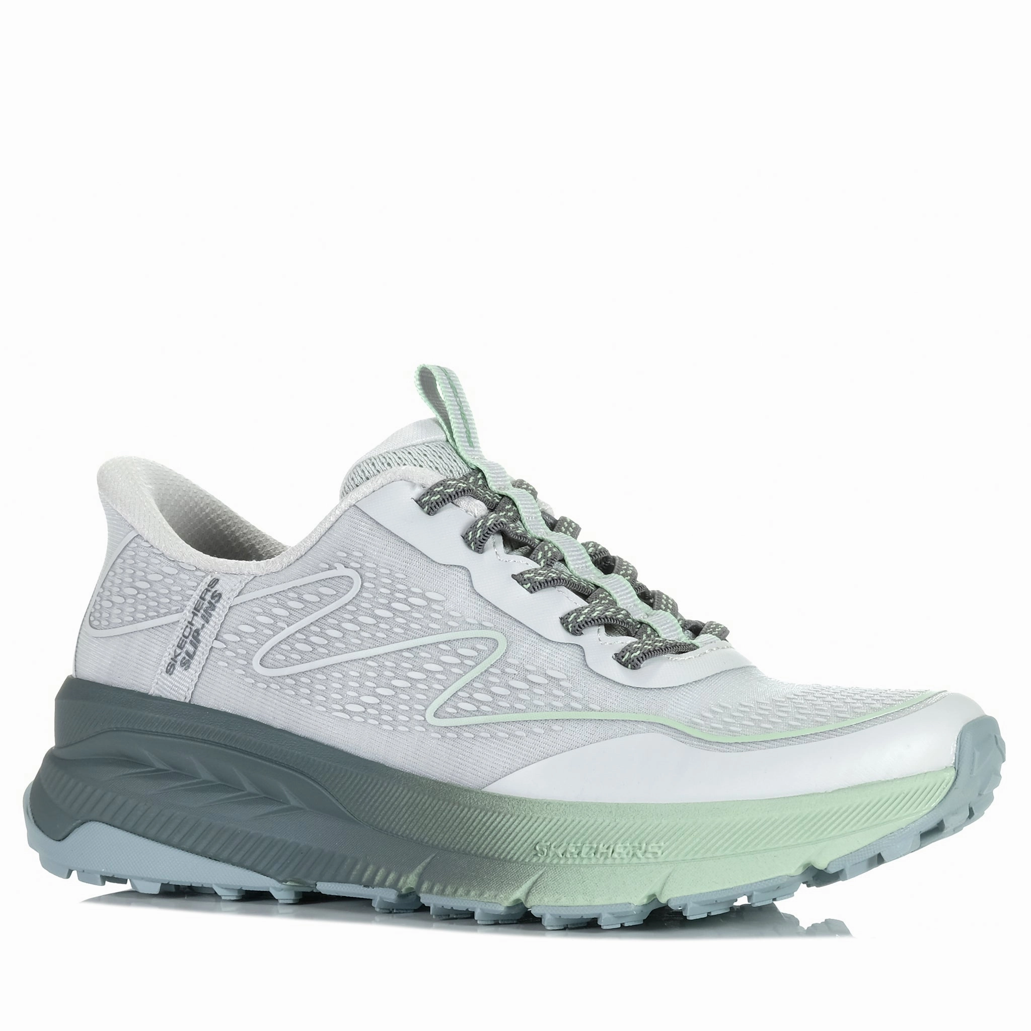 Dress Skechers Slip-ins: Switch Back 180157 Mist Grey/Green