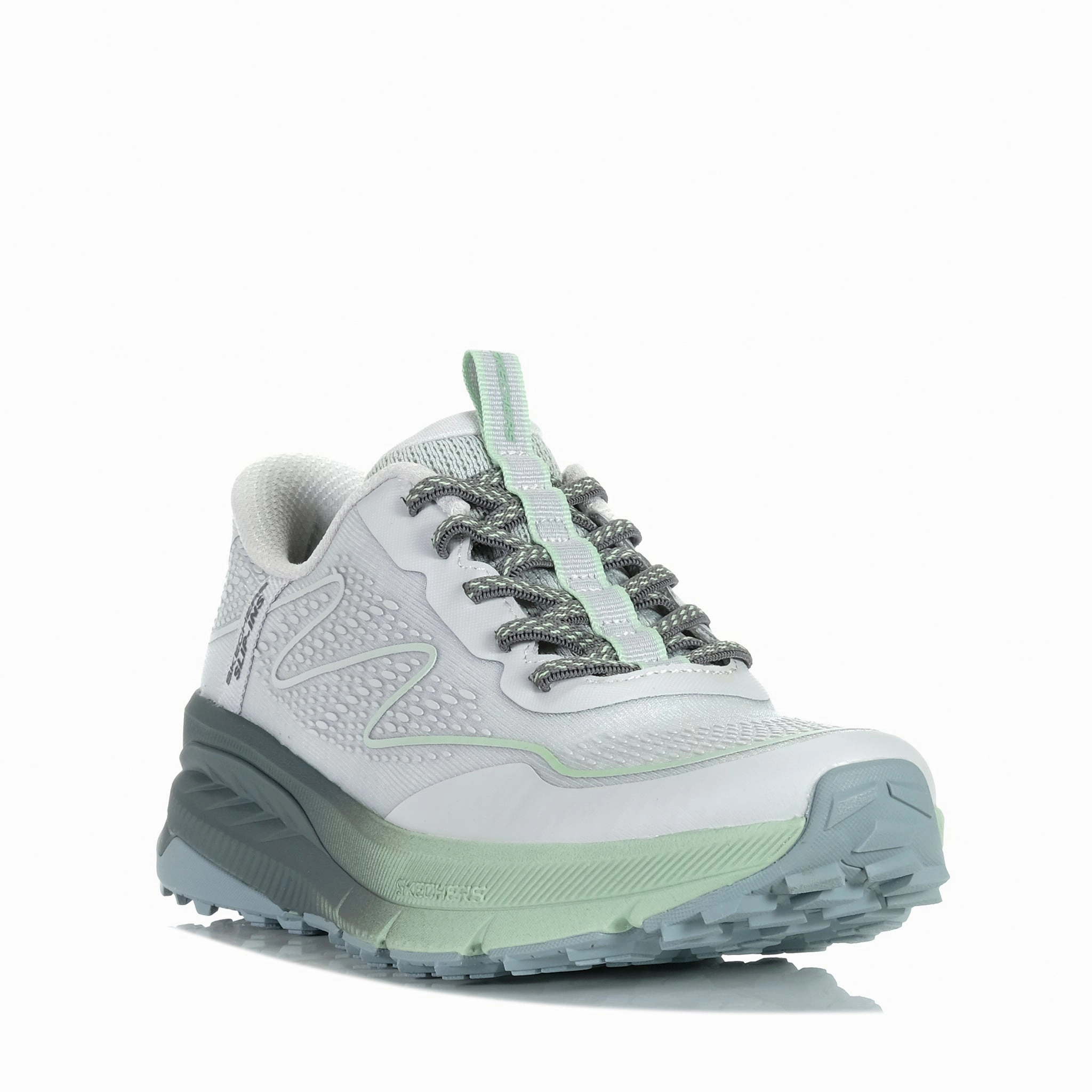 European Walking Shoe Skechers Slip-ins: Switch Back 180157 Mist Grey/Green