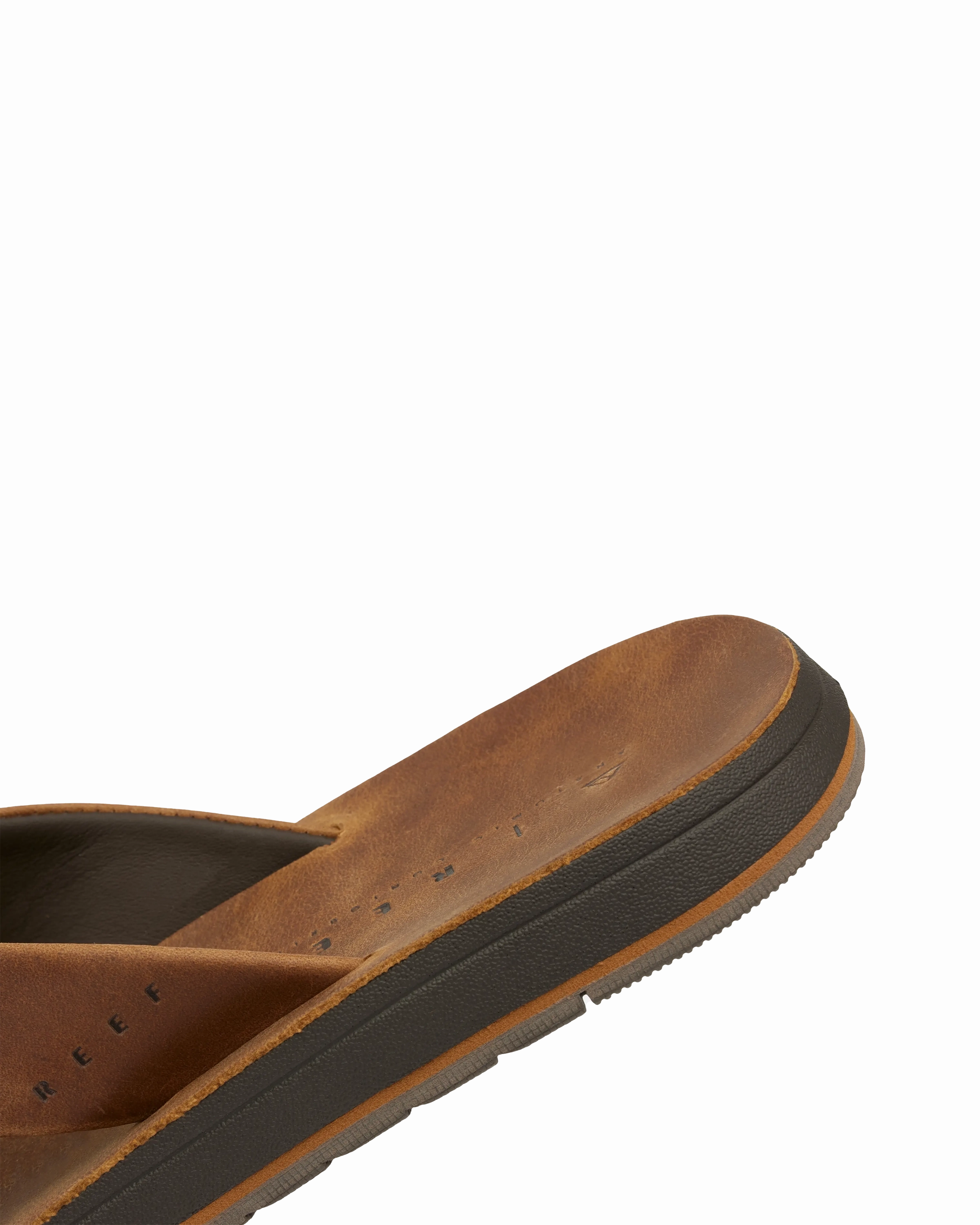 Ojai Classic Flip Flops in Dark Brown Leather Thin Strap Flip Flops