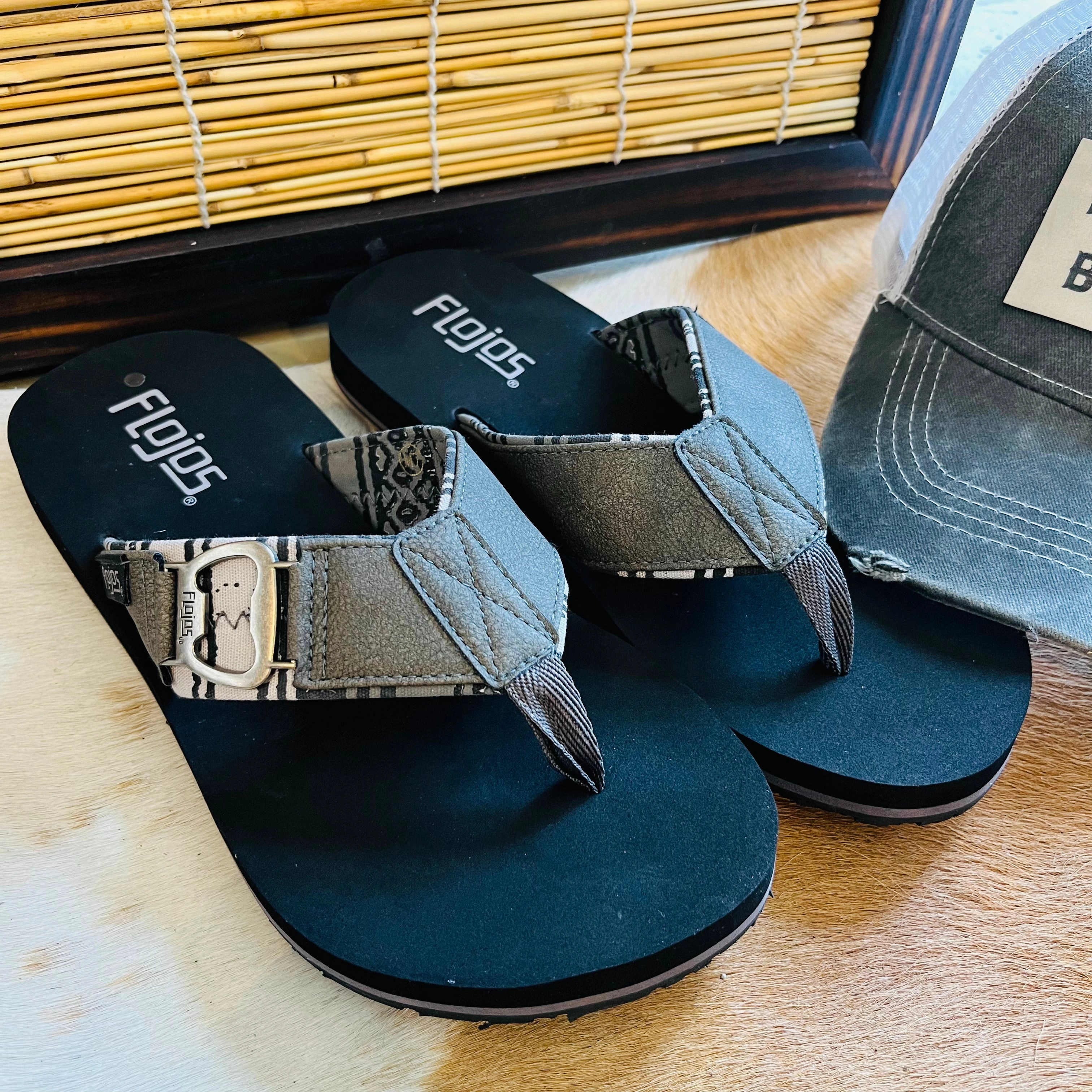 Cut Out Flip Flops 785 BLK/GRAY ESTILER FLOJOS