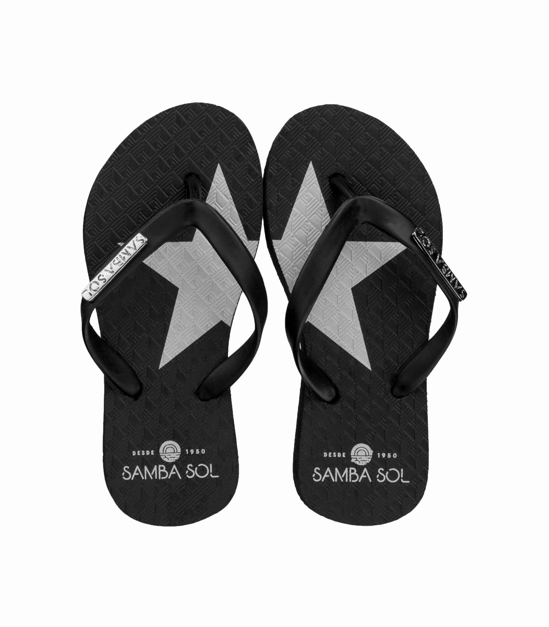 Flip Flops Uk Samba Sol Kid's Fashion Collection Flip Flops - Silver Star