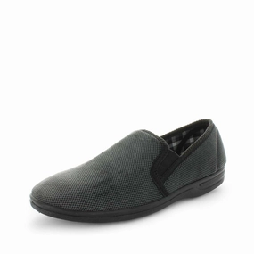 Panda Edword Men's Slippers - Black Grey Oh Them Golden Slippers