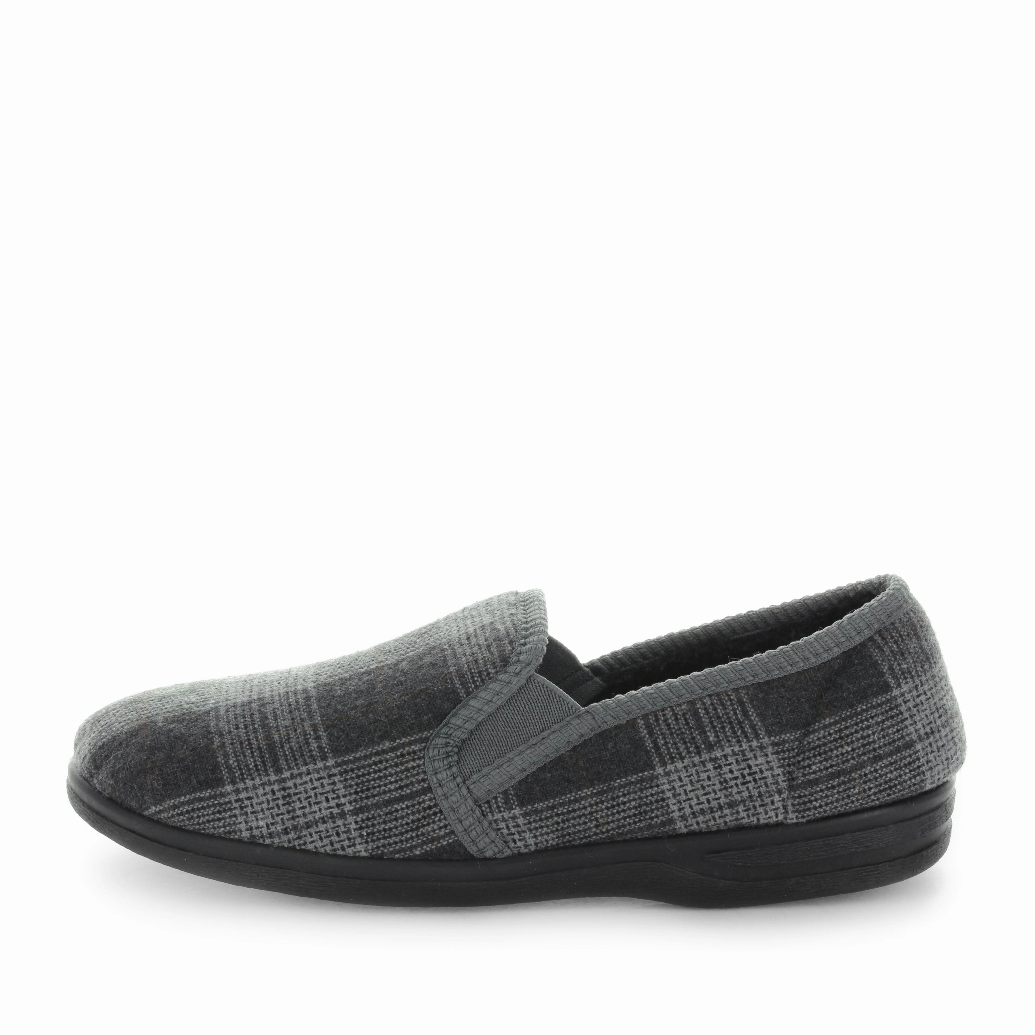 Panda Edword Men's Slippers - Grey Check Slippers Sloth