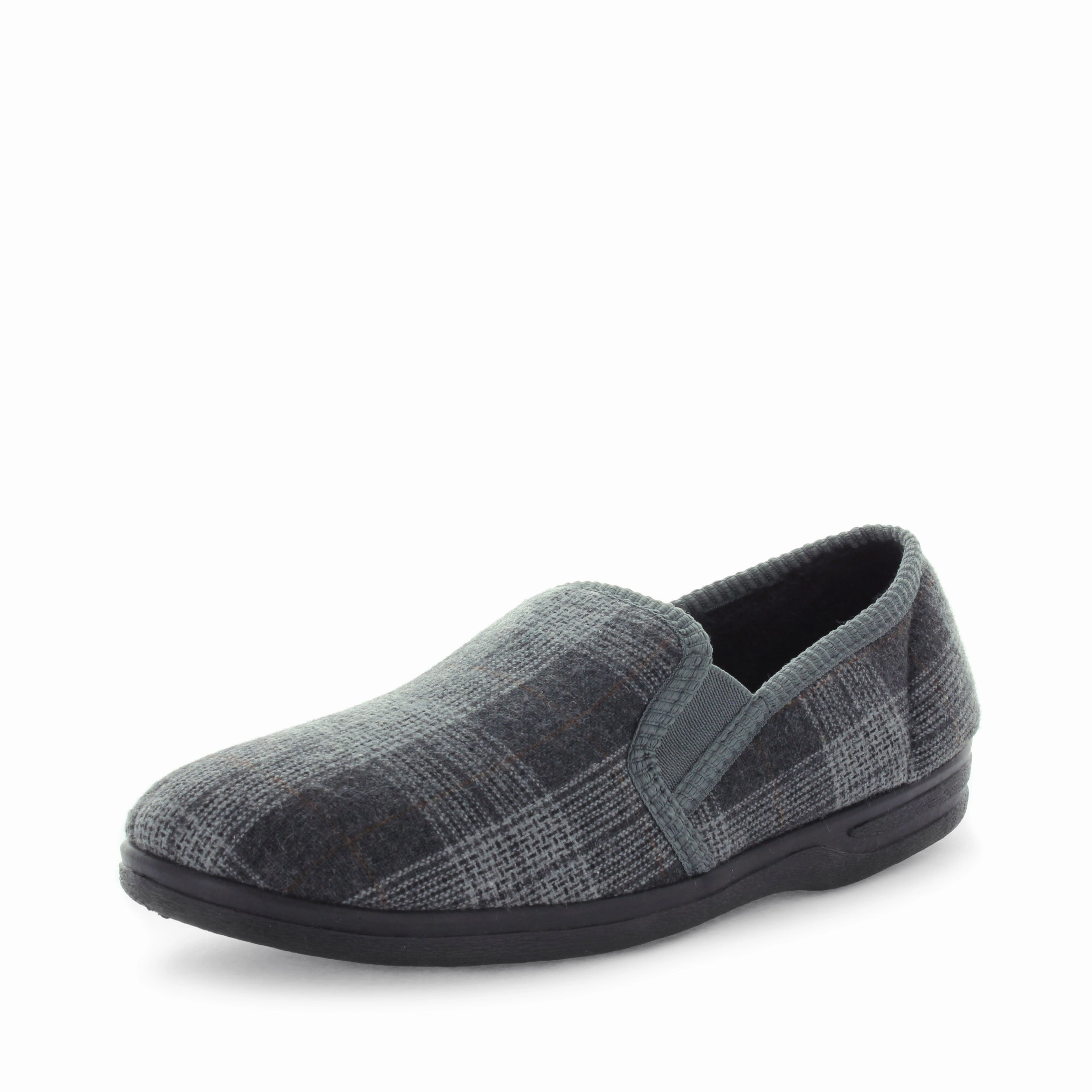 Panda Edword Men's Slippers - Grey Check Leopard Slippers Tasman