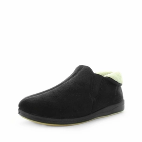 Panda Tezza Men's Slippers - Black Slippers Size