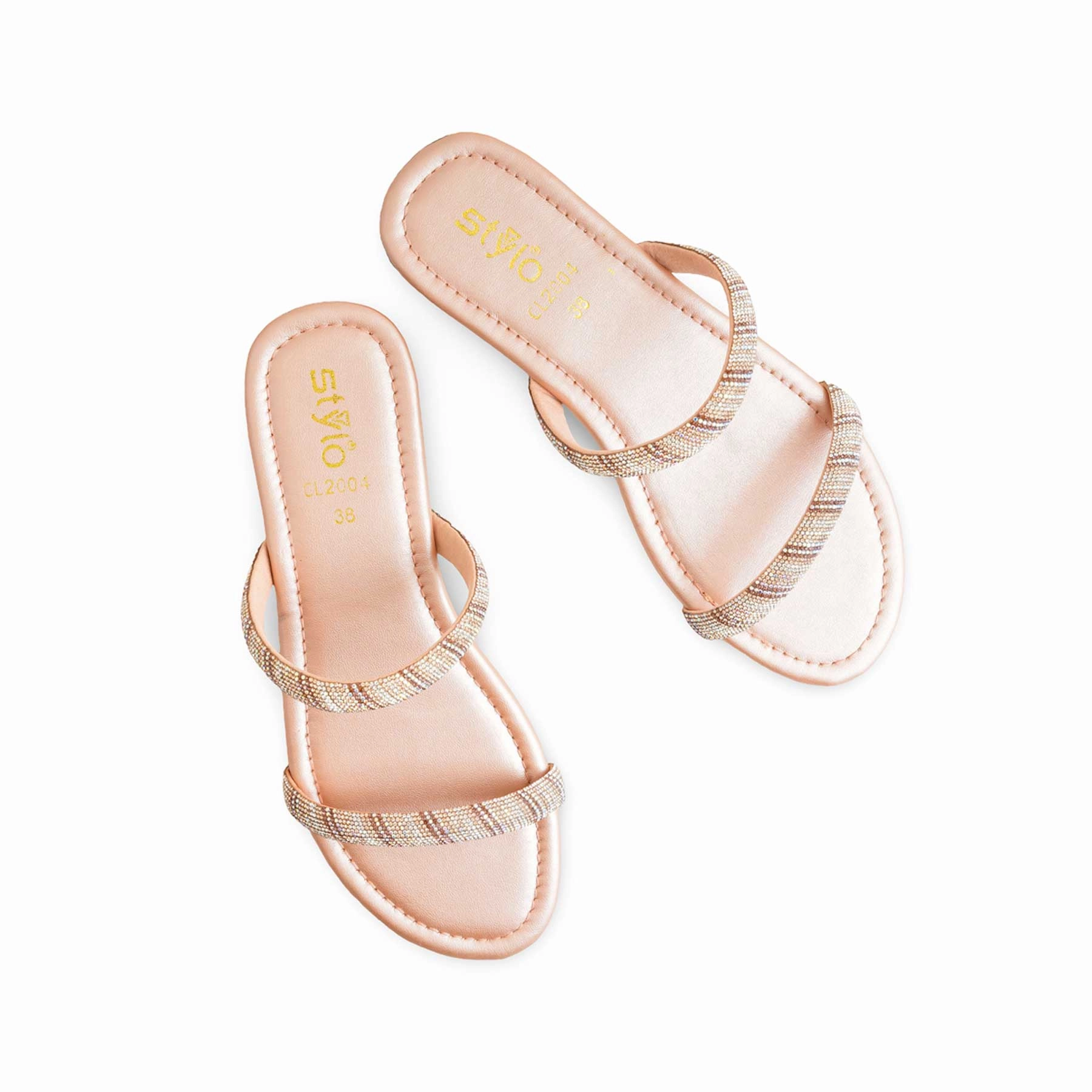 Peach Casual Women Slipper CL2004 Shoes To Wear With Casual Trousers