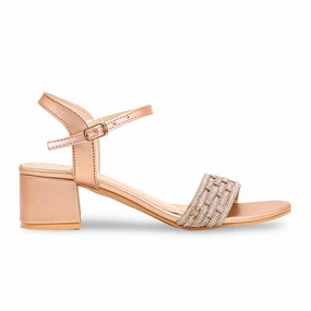 Peach Fancy Sandal FN6028 Cute Flat Sandals