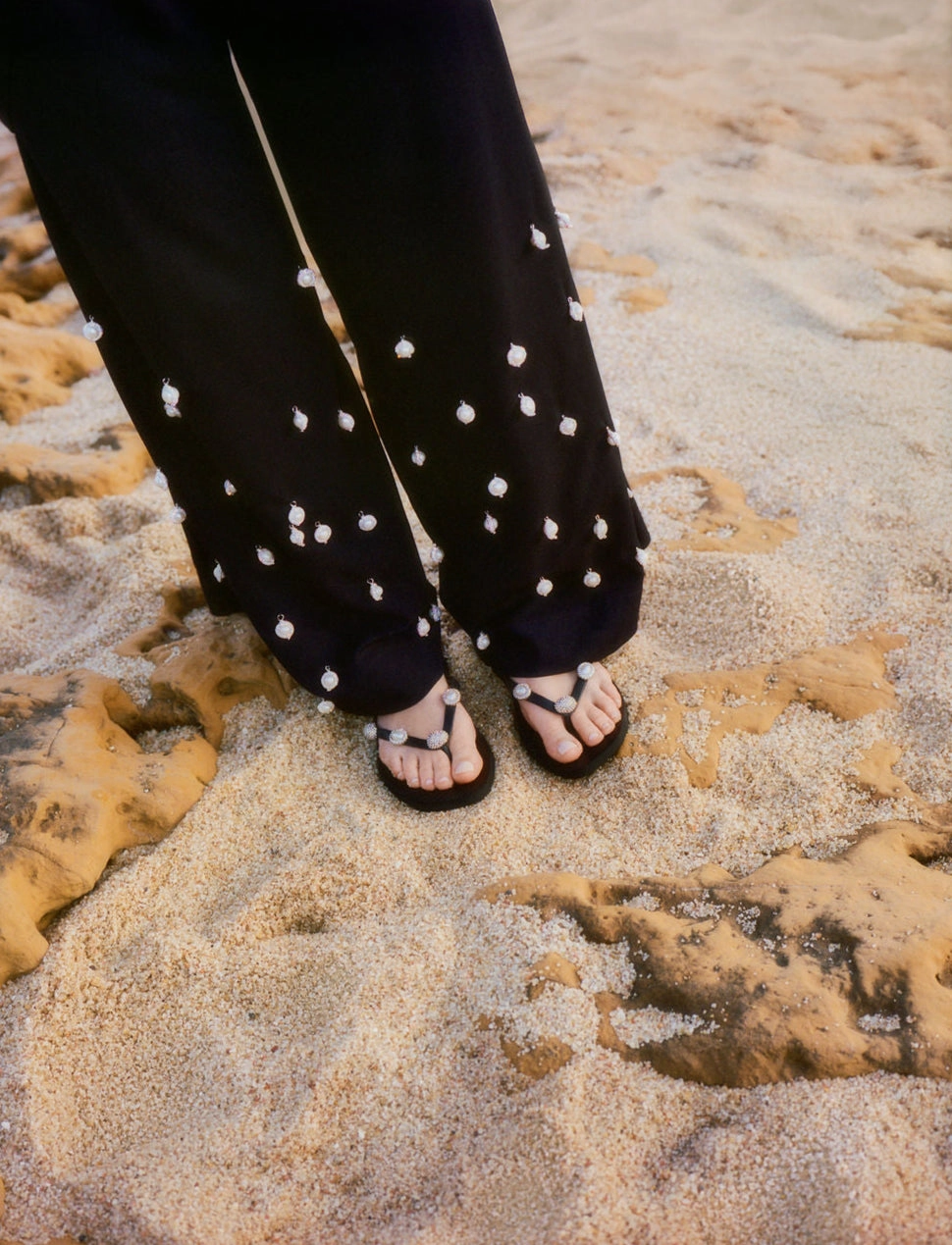 Pearl Octopuss.y x Sleepers Pearl Ibiza Black Dreams Flip Flops